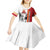 French Polynesia Armistice Day Kid Short Sleeve Dress Lest We Forget Flag Style