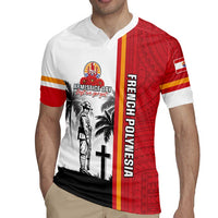French Polynesia Armistice Day Rugby Jersey Lest We Forget Flag Style LT05 - Polynesian Pride