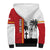 French Polynesia Armistice Day Sherpa Hoodie Lest We Forget Flag Style