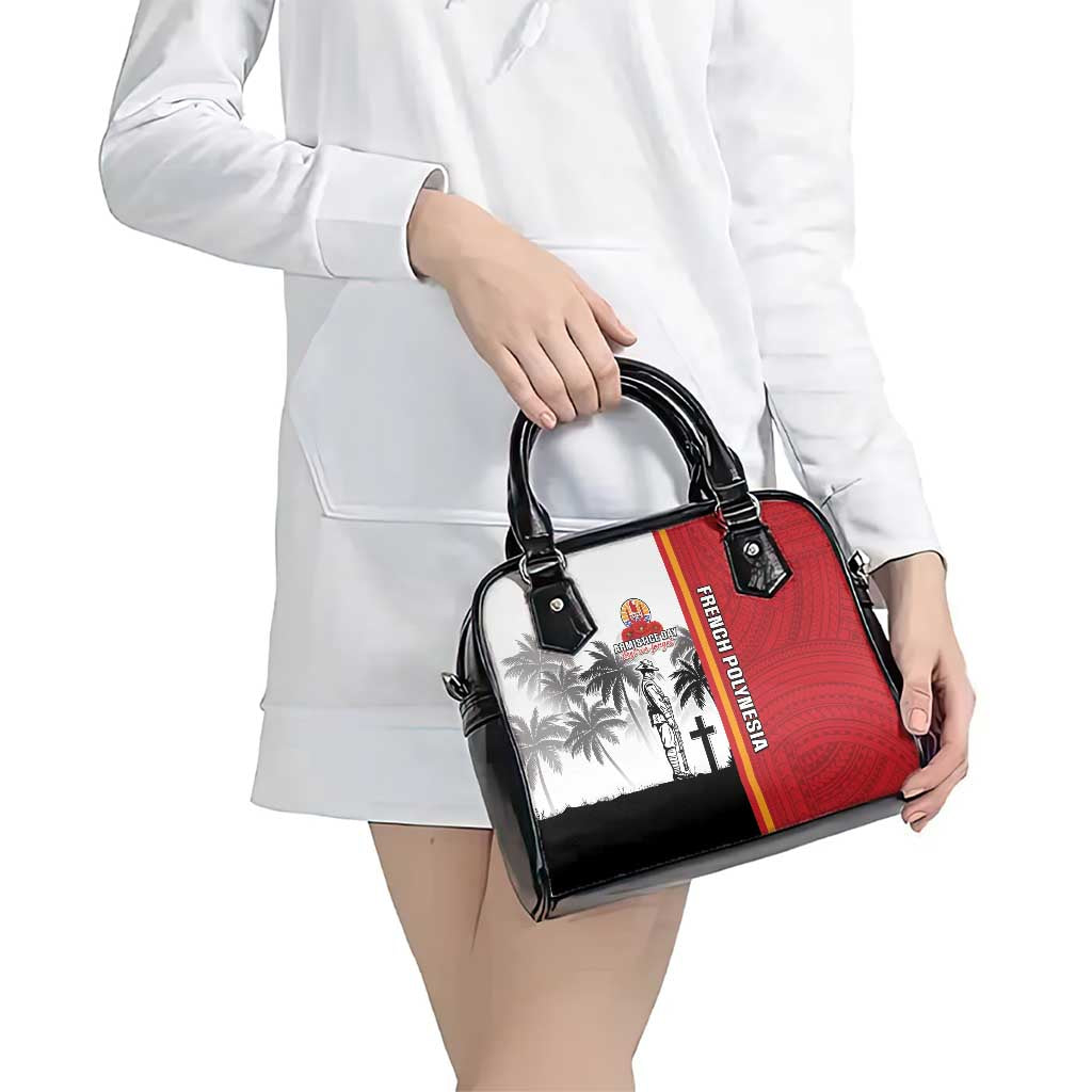 French Polynesia Armistice Day Shoulder Handbag Lest We Forget Flag Style LT05 - Polynesian Pride