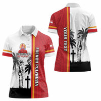 French Polynesia Armistice Day Women Polo Shirt Lest We Forget Flag Style LT05 - Polynesian Pride