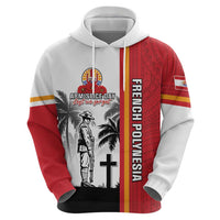 French Polynesia Armistice Day Zip Hoodie Lest We Forget Flag Style LT05 - Polynesian Pride
