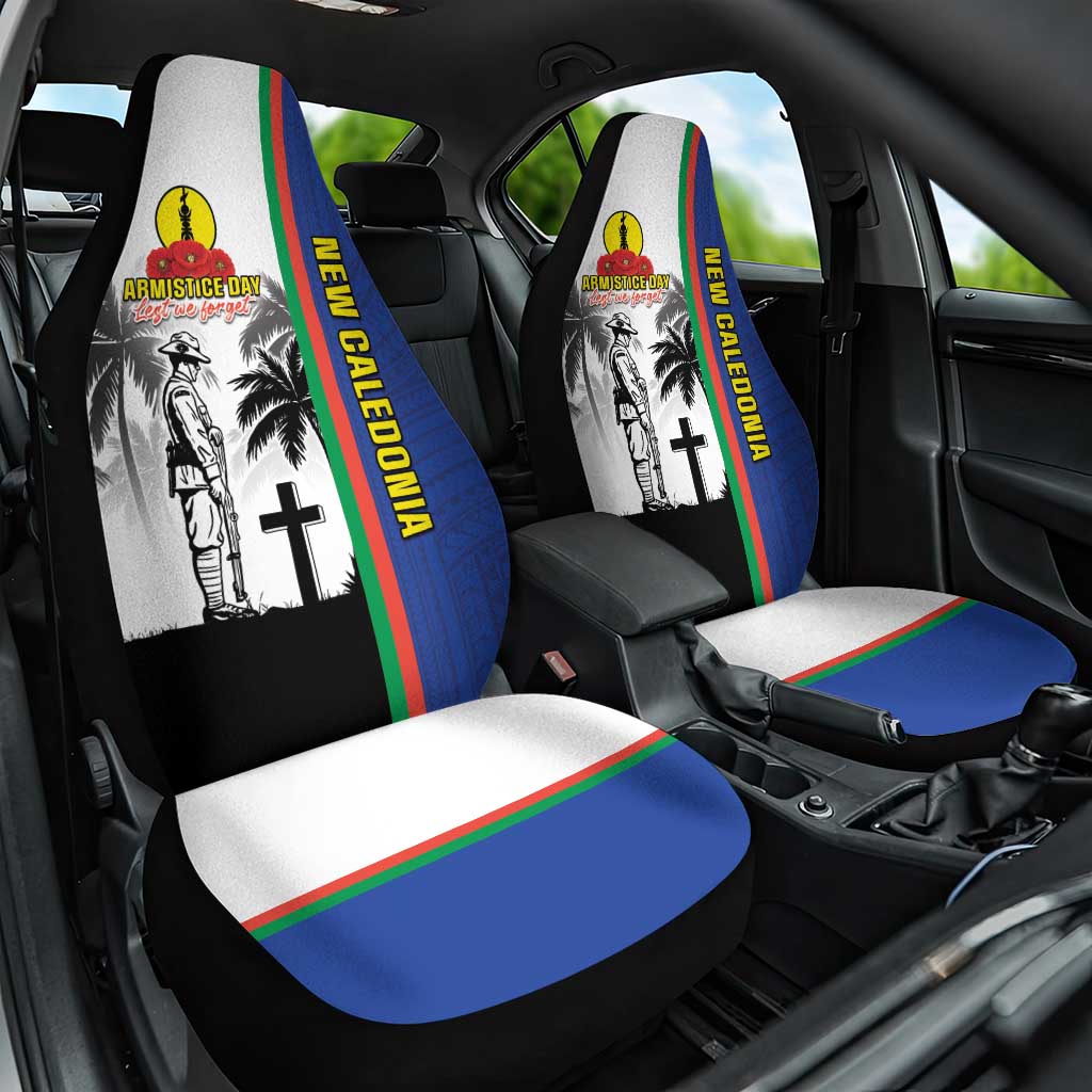 New Caledonia Armistice Day Car Seat Cover Lest We Forget Flag Style LT05 One Size Navy - Polynesian Pride