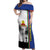 New Caledonia Armistice Day Off Shoulder Maxi Dress Lest We Forget Flag Style