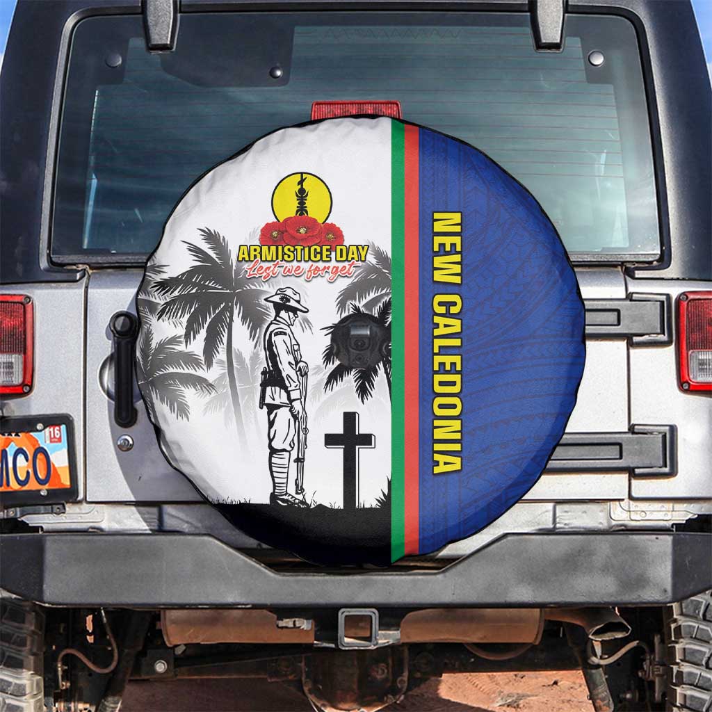 New Caledonia Armistice Day Spare Tire Cover Lest We Forget Flag Style