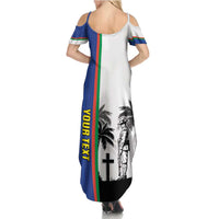 New Caledonia Armistice Day Summer Maxi Dress Lest We Forget Flag Style LT05 - Polynesian Pride