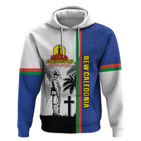 New Caledonia Armistice Day Zip Hoodie Lest We Forget Flag Style LT05 Pullover Hoodie Navy - Polynesian Pride