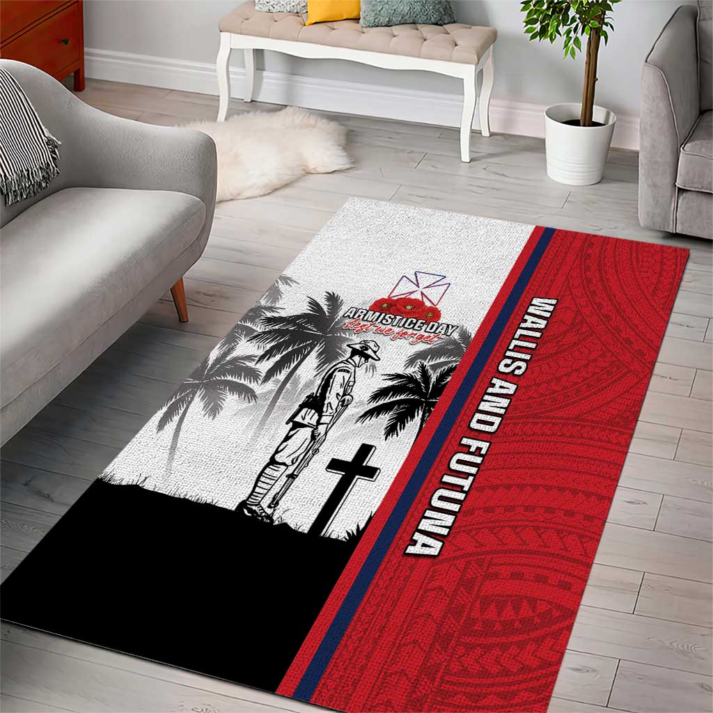 Wallis and Futuna Armistice Day Area Rug Lest We Forget Flag Style LT05 - Polynesian Pride