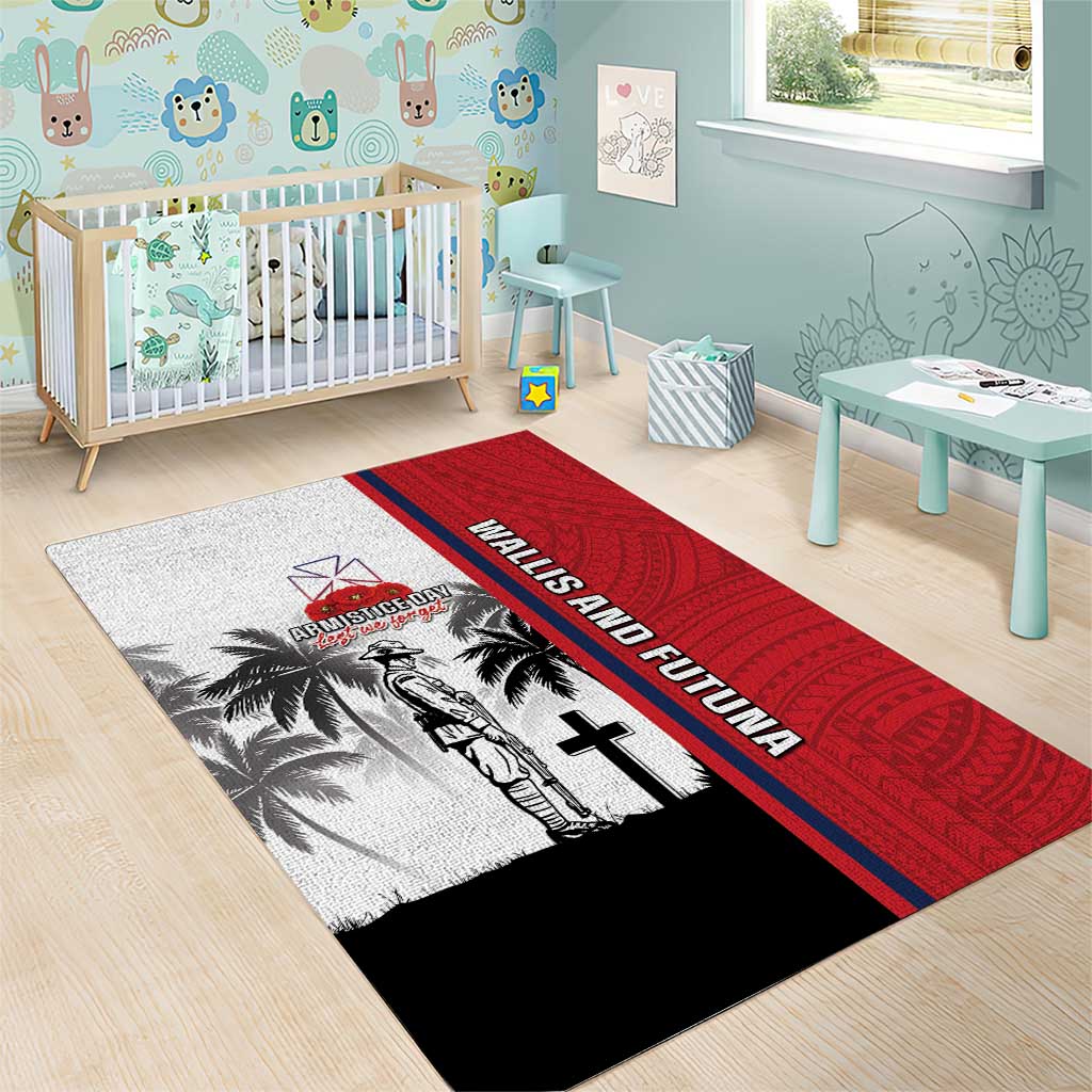 Wallis and Futuna Armistice Day Area Rug Lest We Forget Flag Style LT05 - Polynesian Pride