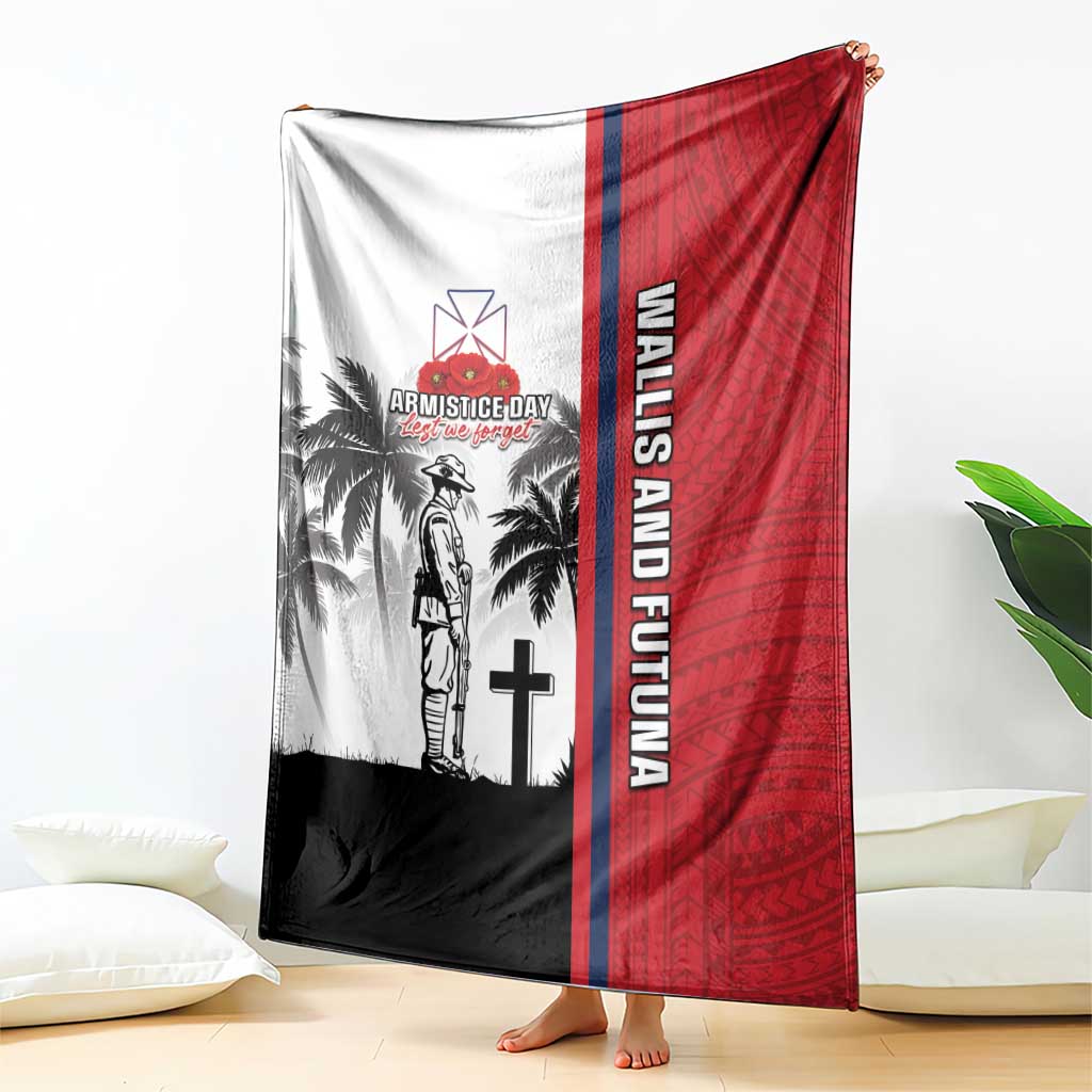 Wallis and Futuna Armistice Day Blanket Lest We Forget Flag Style LT05 - Polynesian Pride