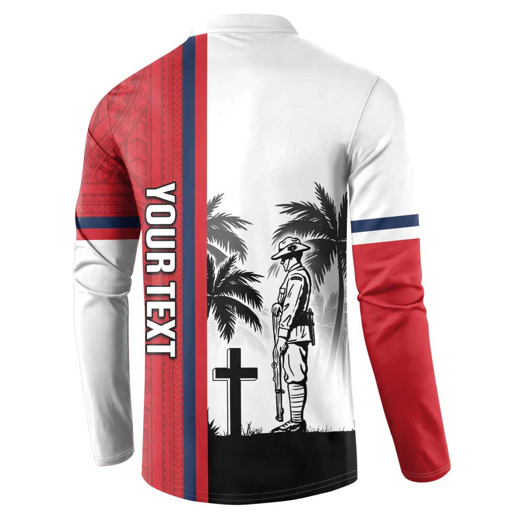 Wallis and Futuna Armistice Day Button Sweatshirt Lest We Forget Flag Style LT05 - Polynesian Pride