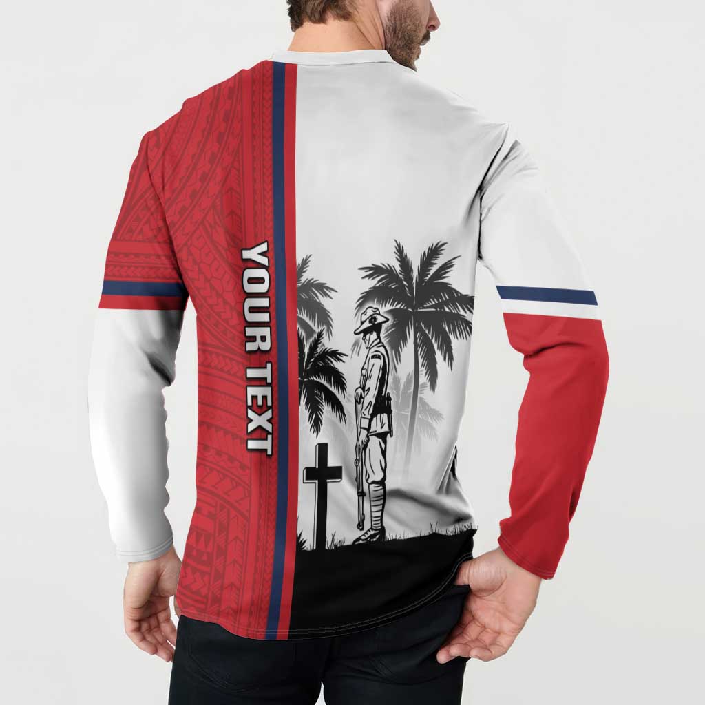 Wallis and Futuna Armistice Day Button Sweatshirt Lest We Forget Flag Style LT05 - Polynesian Pride