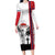 Wallis and Futuna Armistice Day Long Sleeve Bodycon Dress Lest We Forget Flag Style