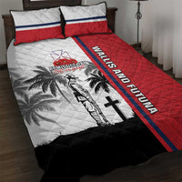Wallis and Futuna Armistice Day Quilt Bed Set Lest We Forget Flag Style LT05 White - Polynesian Pride