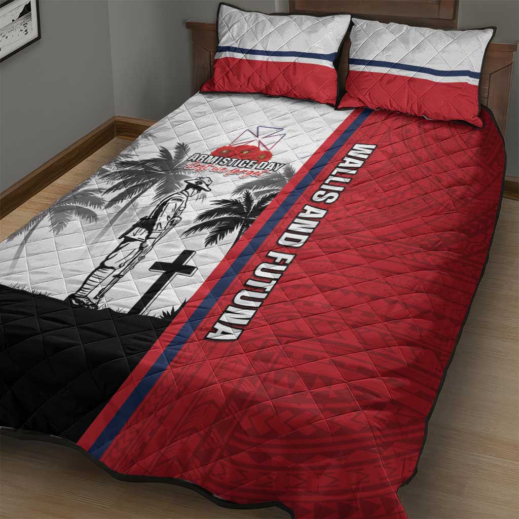 Wallis and Futuna Armistice Day Quilt Bed Set Lest We Forget Flag Style LT05 - Polynesian Pride