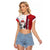 Wallis and Futuna Armistice Day Raglan Cropped T Shirt Lest We Forget Flag Style