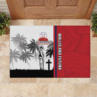 Wallis and Futuna Armistice Day Rubber Doormat Lest We Forget Flag Style LT05 White - Polynesian Pride