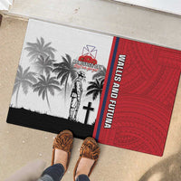 Wallis and Futuna Armistice Day Rubber Doormat Lest We Forget Flag Style LT05 - Polynesian Pride