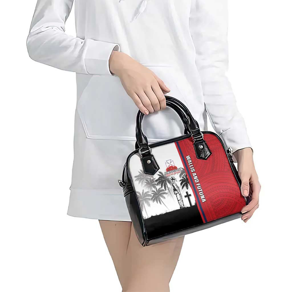 Wallis and Futuna Armistice Day Shoulder Handbag Lest We Forget Flag Style LT05 - Polynesian Pride