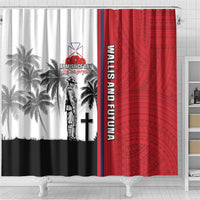Wallis and Futuna Armistice Day Shower Curtain Lest We Forget Flag Style LT05 - Polynesian Pride