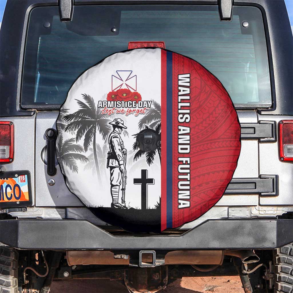 Wallis and Futuna Armistice Day Spare Tire Cover Lest We Forget Flag Style