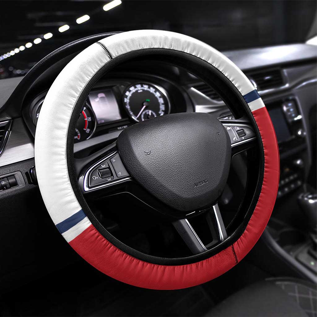 Wallis and Futuna Armistice Day Steering Wheel Cover Lest We Forget Flag Style