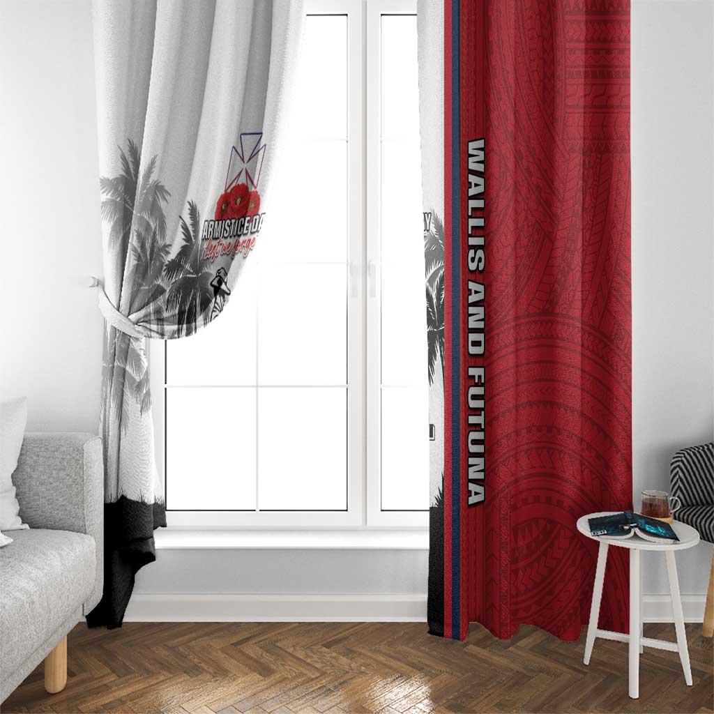 Wallis and Futuna Armistice Day Window Curtain Lest We Forget Flag Style LT05 - Polynesian Pride