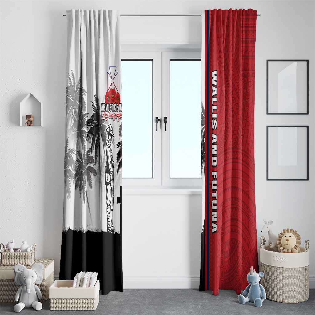 Wallis and Futuna Armistice Day Window Curtain Lest We Forget Flag Style LT05 - Polynesian Pride