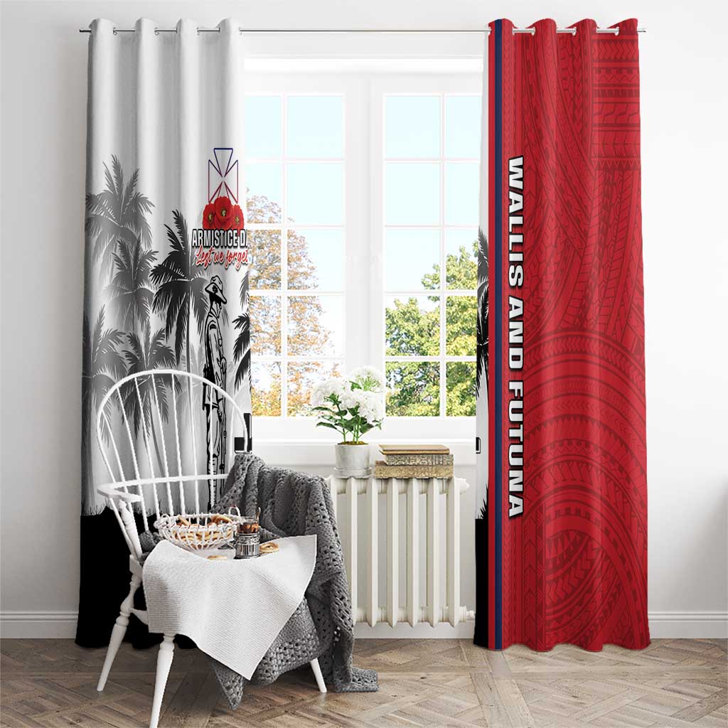 Wallis and Futuna Armistice Day Window Curtain Lest We Forget Flag Style LT05 - Polynesian Pride