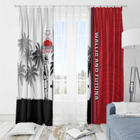 Wallis and Futuna Armistice Day Window Curtain Lest We Forget Flag Style LT05 - Polynesian Pride