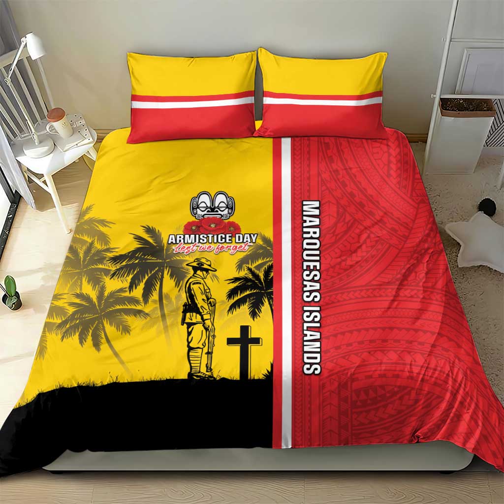 Marquesas Islands Armistice Day Bedding Set Lest We Forget Flag Style LT05 - Polynesian Pride