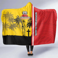Marquesas Islands Armistice Day Hooded Blanket Lest We Forget Flag Style LT05 One Size Yellow - Polynesian Pride