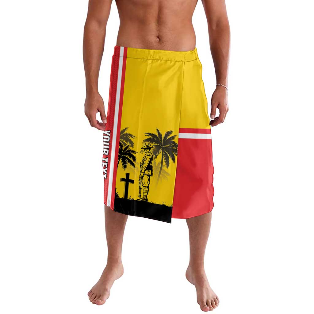 Marquesas Islands Armistice Day Lavalava Lest We Forget Flag Style LT05 Yellow - Polynesian Pride