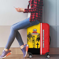 Marquesas Islands Armistice Day Luggage Cover Lest We Forget Flag Style LT05 - Polynesian Pride
