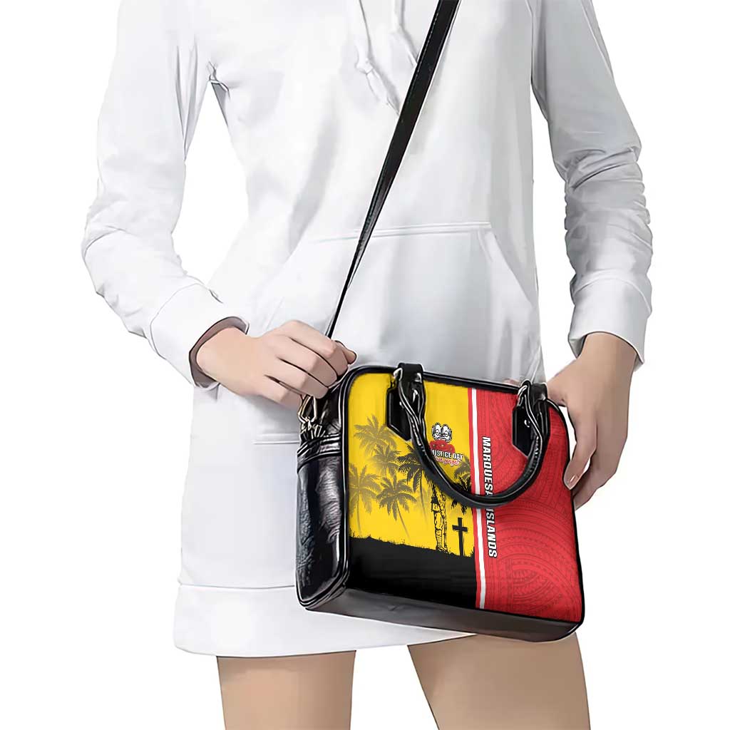 Marquesas Islands Armistice Day Shoulder Handbag Lest We Forget Flag Style LT05 - Polynesian Pride