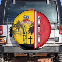 Marquesas Islands Armistice Day Spare Tire Cover Lest We Forget Flag Style LT05 Yellow - Polynesian Pride