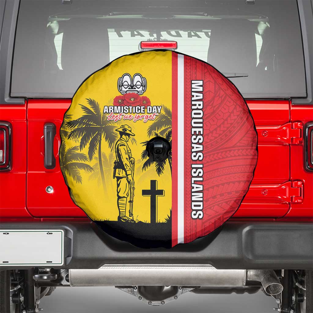 Marquesas Islands Armistice Day Spare Tire Cover Lest We Forget Flag Style LT05 - Polynesian Pride