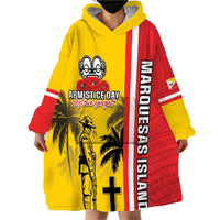 Marquesas Islands Armistice Day Wearable Blanket Hoodie Lest We Forget Flag Style LT05 - Polynesian Pride