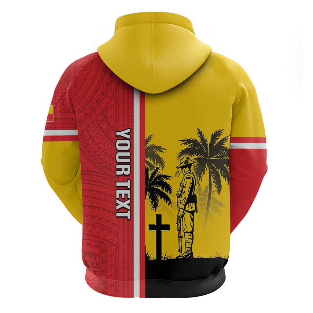 Marquesas Islands Armistice Day Zip Hoodie Lest We Forget Flag Style LT05 - Polynesian Pride