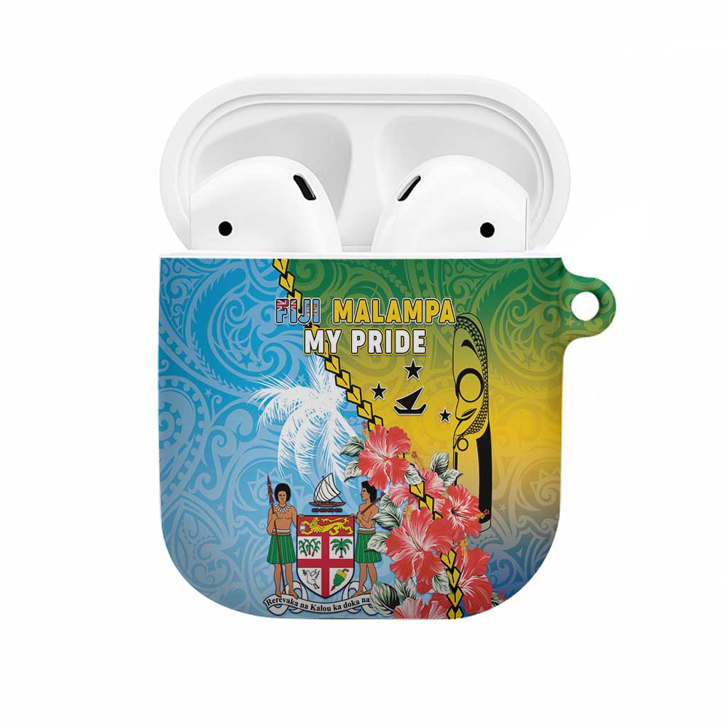 Malampa Fiji Day AirPods Case Tribal Pattern With Tropical Flowers LT05 Colorful - Polynesian Pride