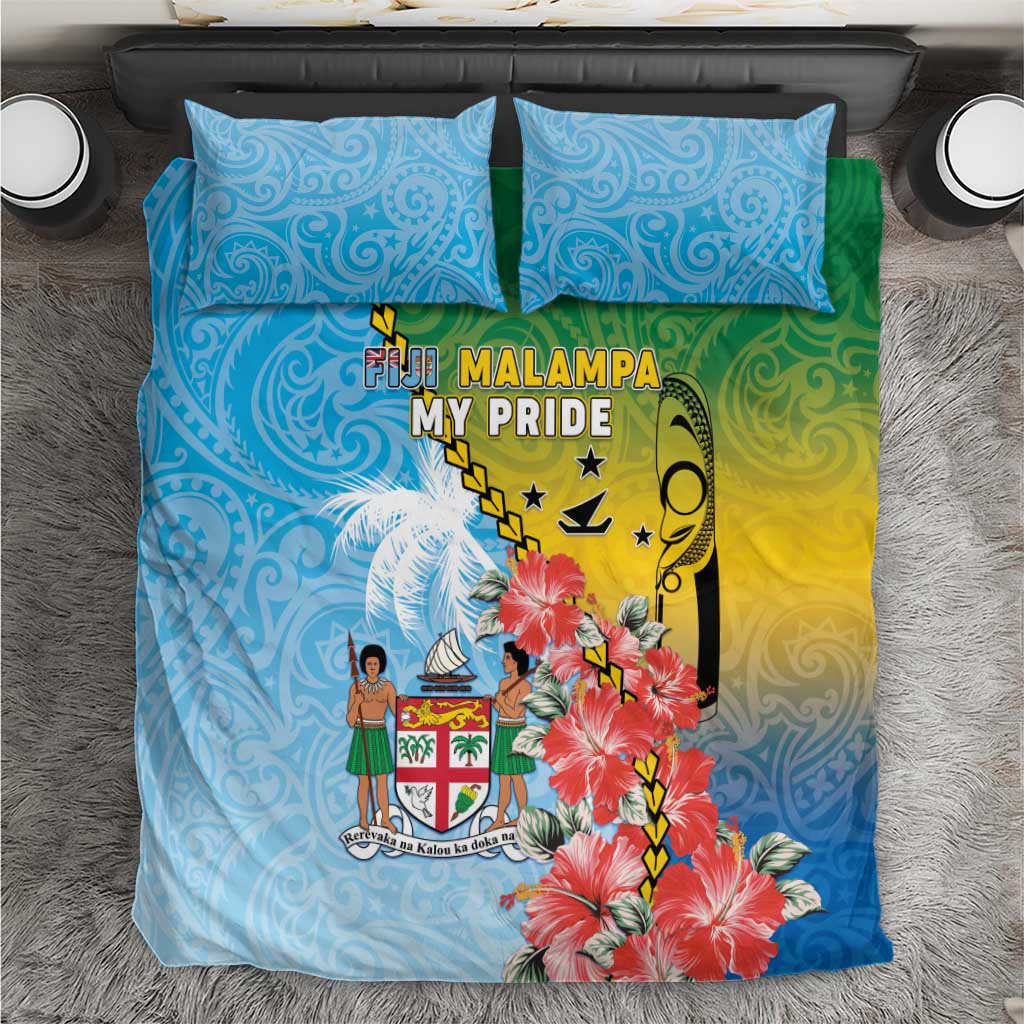 Malampa Fiji Day Bedding Set Tribal Pattern With Tropical Flowers LT05 Colorful - Polynesian Pride