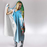 Malampa Fiji Day Hooded Blanket Tribal Pattern With Tropical Flowers LT05 - Polynesian Pride