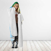 Malampa Fiji Day Hooded Blanket Tribal Pattern With Tropical Flowers LT05 - Polynesian Pride