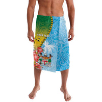 Personalised Malampa Fiji Day Lavalava Tribal Pattern With Tropical Flowers LT05 Colorful - Polynesian Pride