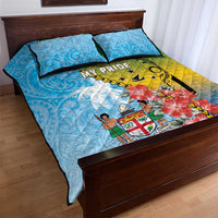 Malampa Fiji Day Quilt Bed Set Tribal Pattern With Tropical Flowers LT05 - Polynesian Pride