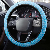 Malampa Fiji Day Steering Wheel Cover Tribal Pattern With Tropical Flowers LT05 - Polynesian Pride