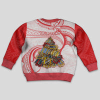Personalised Happy Boxing Day Kid Ugly Christmas Sweater Polynesian Gift Boxes Christmas Tree LT05 - Polynesian Pride