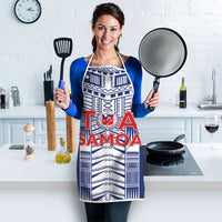 Rugby Toa Samoa Apron Samoan Tatau Blue Version LT05 - Polynesian Pride