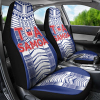 Rugby Toa Samoa Car Seat Cover Samoan Tatau Blue Version LT05 - Polynesian Pride