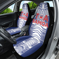 Rugby Toa Samoa Car Seat Cover Samoan Tatau Blue Version LT05 - Polynesian Pride